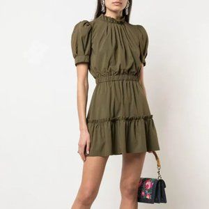 Alice + Olivia Olive Green Mini Dress
